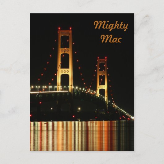 Mackinaw Bridge Postkarte (Vorderseite)