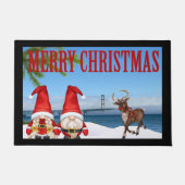 Mackinaw Bridge Weihnachtsmatte Fußmatte (Vorderseite)
