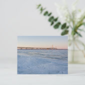 Mackinaw-Brücke im Winter Postkarte (Stehend Vorderseite)