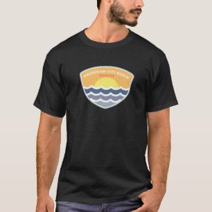Mackinaw City Beach Michigan MI Sunset Vacation So T-Shirt