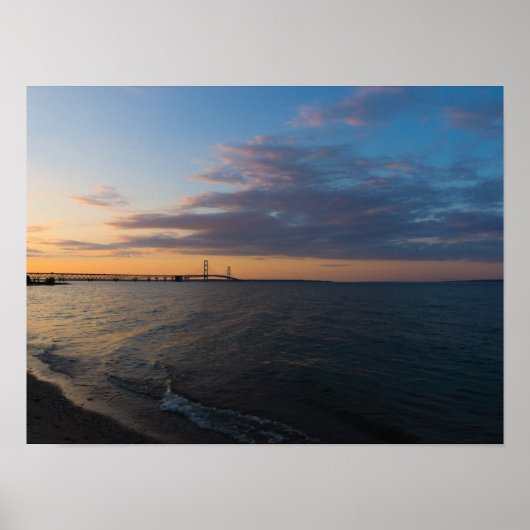 Mackinaw City Dusk Poster (Vorne)