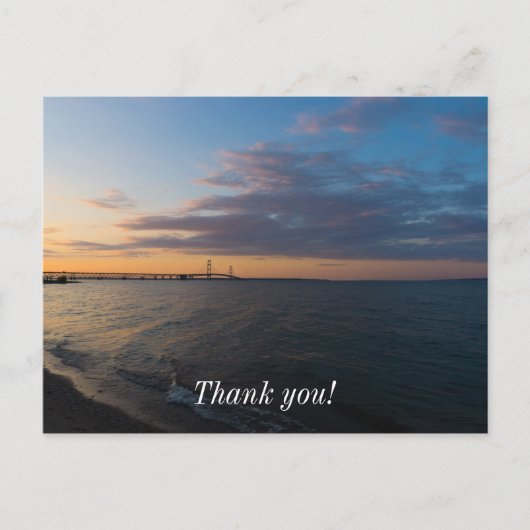 Mackinaw City Dusk Postkarte (Vorderseite)