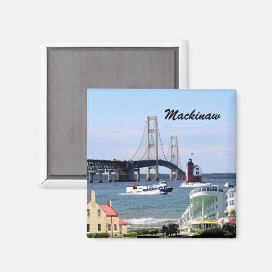 Mackinaw City Magnet (Vorderseite/Rückseite)
