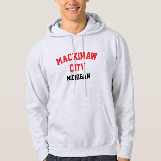 Mackinaw City Michigan Printed Hoodie (Vorderseite)