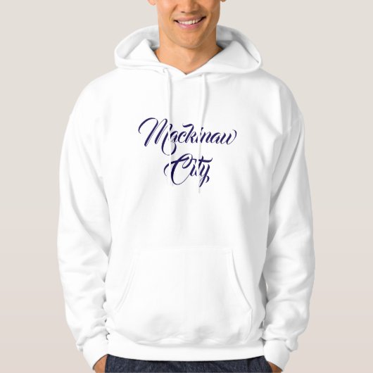 Mackinaw City Michigan Printed Hoodie (Vorderseite)