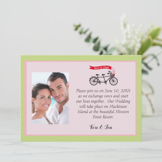 Mackinaw Island Save the Date (Stehend Vorderseite)