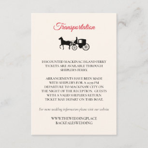 Mackinaw Island Transportkarte Begleitkarte