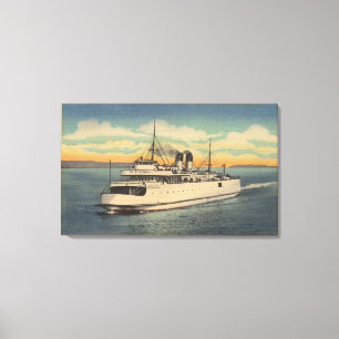 Mackinaw Stadt, MI - Ansicht der Stadt von Leinwanddruck