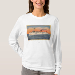 Mackinaw Stadt, MI - Ansicht der Stadt von T-Shirt