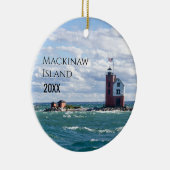 Mackinaw - Weihnachtsfeier Keramik Ornament (Rechts)
