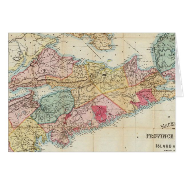 Mackinlay-Karte der Provinz Nova Scotia 2 (Vorderseite (Horizontal))