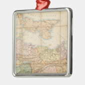 Mackinlays Karte der Provinz von Neuschottland Silbernes Ornament (Links)