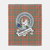 MacKinnon Ancient Clan Abzeichen Tartan Kariert Fleecedecke (Vorderseite)