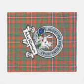 MacKinnon Ancient Clan Abzeichen Tartan Kariert Fleecedecke (Vorderseite (Horizontal))