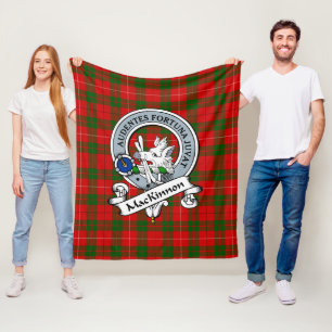 MacKinnon Clan Abzeichen Tartan Kariert Fleecedecke