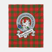 MacKinnon Clan Abzeichen Tartan Kariert Fleecedecke (Vorderseite)