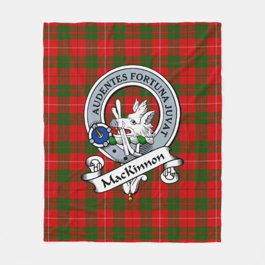 MacKinnon Clan Abzeichen Tartan Kariert Fleecedecke (Vorderseite)