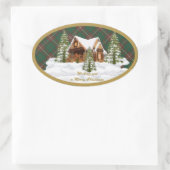 MacKinnon Jagd Antiker Original Schottischer Tarta Ovaler Aufkleber (Tasche)