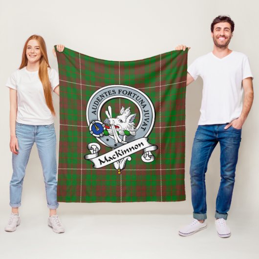 MacKinnon Jagd Modernes Clan Abzeichen Tartan Kari Fleecedecke (Beispiel)