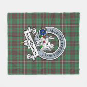 MacKinnon Jagen Ancient Clan Abzeichen Tartan Kari Fleecedecke (Vorderseite (Horizontal))