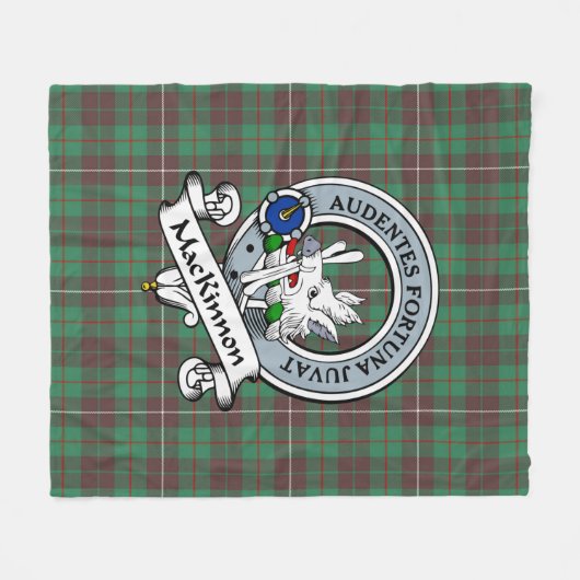 MacKinnon Jagen Ancient Clan Abzeichen Tartan Kari Fleecedecke (Vorderseite (Horizontal))