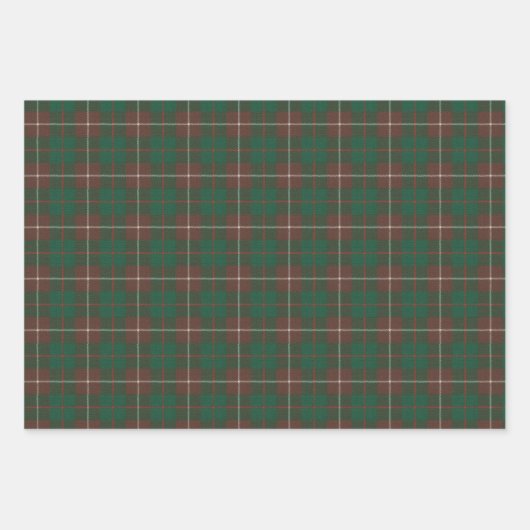 MacKinnon Scottish Clan Tartan Wrap Geschenkpapier Set (Vorderseite)