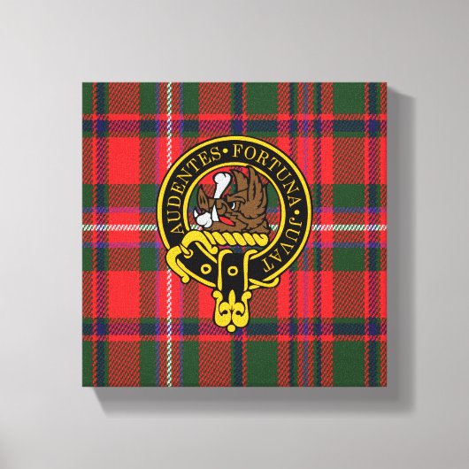 Mackinnon Scottish Wappen und Tartan Canvas print Leinwanddruck (Vorderseite)