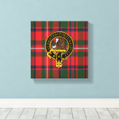 Mackinnon Scottish Wappen und Tartan Canvas print Leinwanddruck (Insitu (Holzboden))