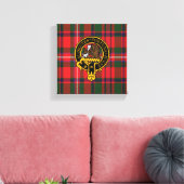 Mackinnon Scottish Wappen und Tartan Canvas print Leinwanddruck (Insitu (Wohnzimmer))