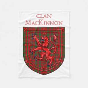 MacKinnon Tartan Scottish Kariert Lion Rampant Fleecedecke