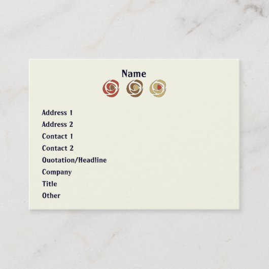 Mackinroses Visitenkarte (Vorderseite)