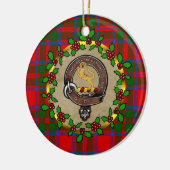 MacKintosh Abzeichen & Tartan Personalisierte Weih Keramik Ornament (Links)