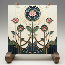 Mackintosh Art Deco Abstract Floral Wall Decor Cer Fliese
