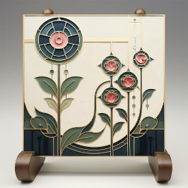 Mackintosh Art Deco Abstract Floral Wall Decor Cer Fliese