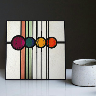 Mackintosh Art Deco abstrakte Blumenwanddekoration Fliese