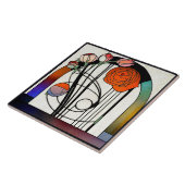 Mackintosh Art Déco Abstrakte Wand-Deco Fliese (Seite)