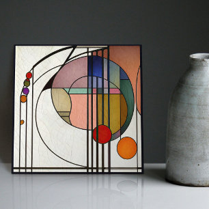 Mackintosh Art Déco Abstrakte Wand-Deco Fliese