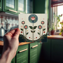 Mackintosh Art Deco Abstrakte Wand-Deco Fliese