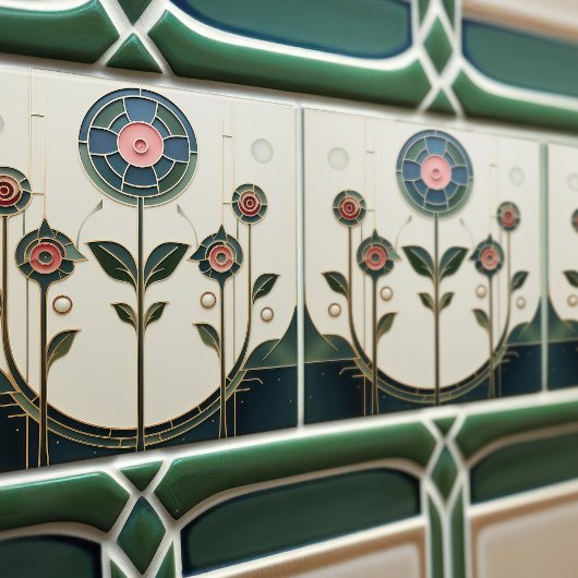 Mackintosh Art Deco Abstrakte Wand-Deco Fliese