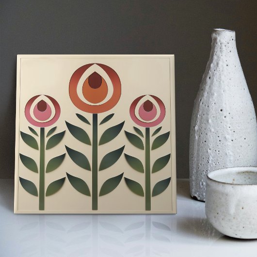 Mackintosh Art Deco Abstrakte Wand-Deco Fliese