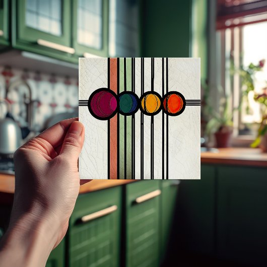 Mackintosh Art Deco Abstrakte Wand-Deco Fliese