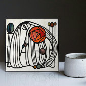 Mackintosh Art Deco Abstrakte Wand-Deco Fliese