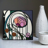 Mackintosh Art Deco Abstrakte Wand-Deco Fliese