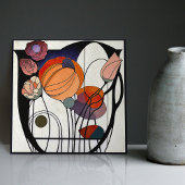 Mackintosh Art Deco Abstrakte Wand-Deco Fliese