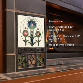 Mackintosh Art Deco Abstrakte Wand-Deco Fliese