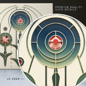 Mackintosh Art Deco Abstrakte Wand-Deco Fliese