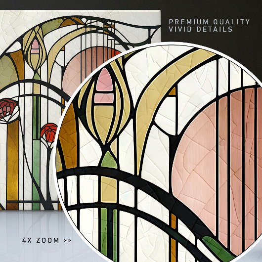 Mackintosh Art Deco Abstrakte Wand-Deco Fliese