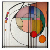 Mackintosh Art Déco Abstrakte Wand-Deco Fliese (Vorderseite)