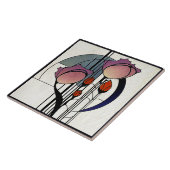 Mackintosh Art Déco Abstrakte Wand-Deco Fliese (Seite)