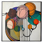 Mackintosh Art Deco Abstrakte Wand-Deco Fliese (Vorderseite)